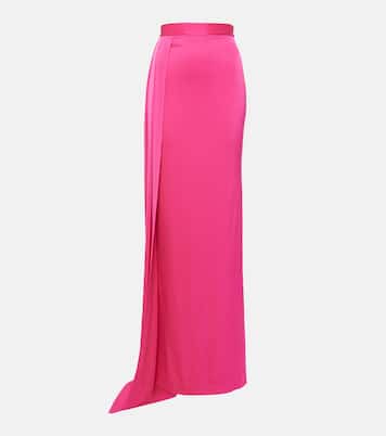 Draped satin maxi skirt | Alex Perry