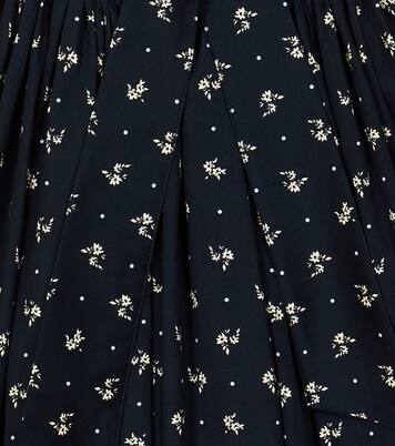 Ruched floral cotton dress | Paade Mode