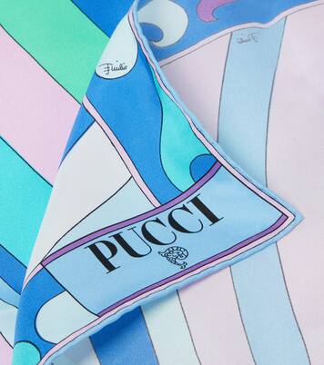 Patchwork silk twill scarf | Pucci