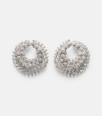 Boucles d'oreilles en or blanc 18 ct et diamants | Yeprem
