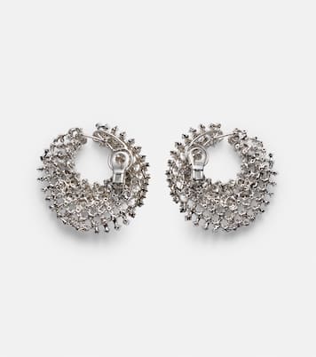Boucles d'oreilles en or blanc 18 ct et diamants | Yeprem