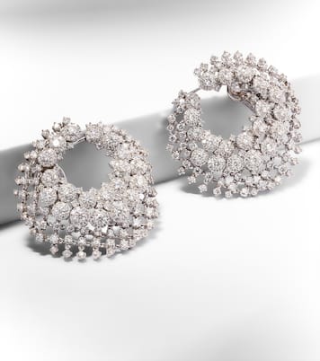 Boucles d'oreilles en or blanc 18 ct et diamants | Yeprem