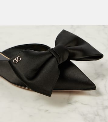 Mules Un Château Bow en satin | Valentino Garavani
