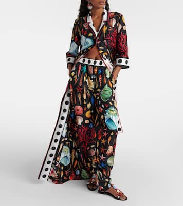 Capri printed silk satin pants | Dolce&Gabbana