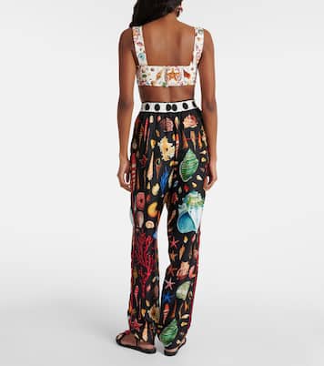 Capri printed silk satin pants | Dolce&Gabbana