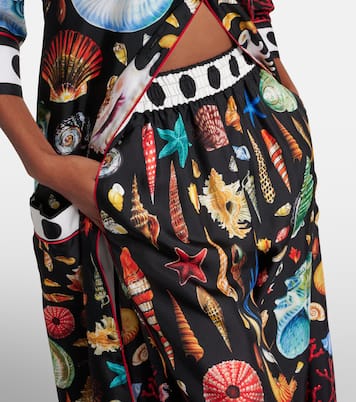 Capri printed silk satin pants | Dolce&Gabbana