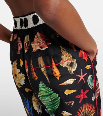 Capri printed silk satin pants | Dolce&Gabbana