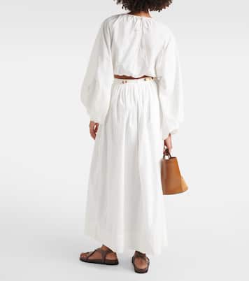 X Monikh Oliveria Maxirock aus Seide und Baumwolle | Faithfull