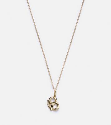 Salt To My Pretzel 10kt gold necklace with diamonds | Stone and Strand