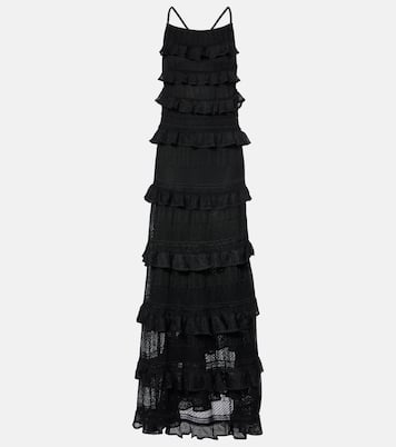 Illustration ruffled knitted maxi dress | Zimmermann