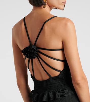 Illustration ruffled knitted maxi dress | Zimmermann