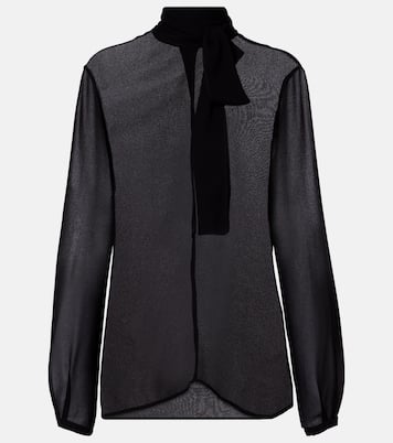 Schluppenbluse aus Georgette | Alaïa