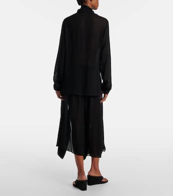Schluppenbluse aus Georgette | Alaïa