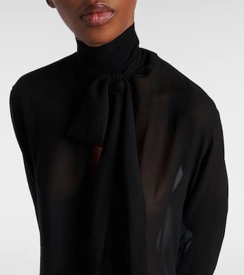 Schluppenbluse aus Georgette | Alaïa