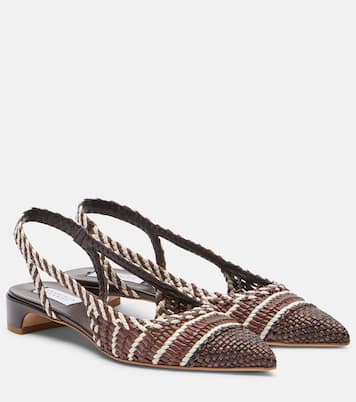 Perro braided leather slingback pumps | Gabriela Hearst