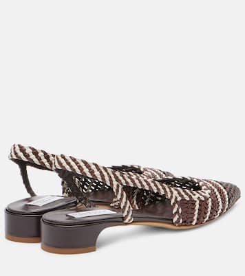 Perro braided leather slingback pumps | Gabriela Hearst