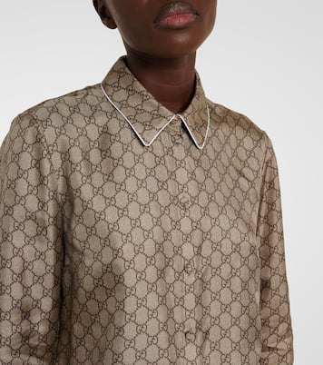 Hemd GG aus Seiden-Twill | Gucci
