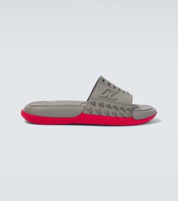 Take It Easy perforated spiked slides | Christian Louboutin