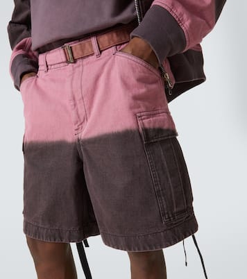 Ombré cotton cargo shorts | Sacai