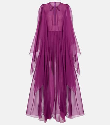 Gathered silk chiffon gown | Dolce&Gabbana