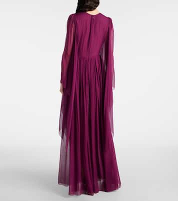 Gathered silk chiffon gown | Dolce&Gabbana