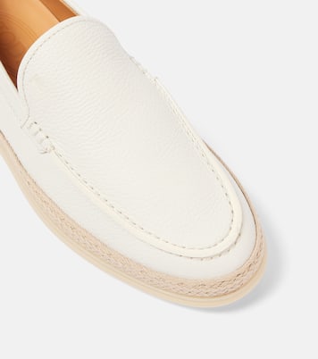 Mokkassins aus Leder mit Raffiabast | Tod's