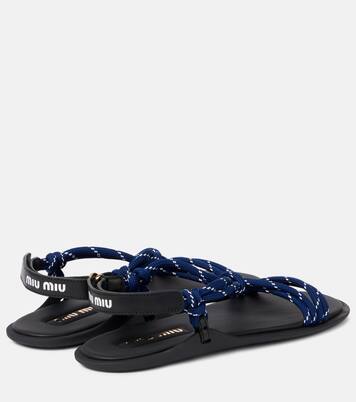 Sandalen Rivière mit Leder | Miu Miu
