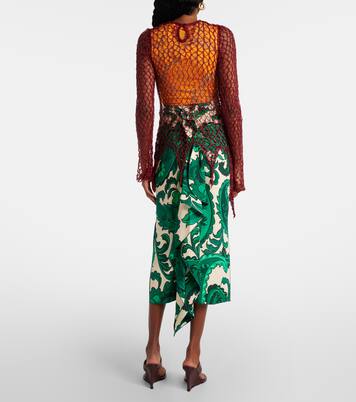 Open-knit sweater and printed crop top set | Etro