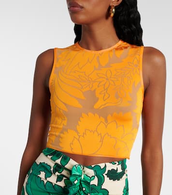 Open-knit sweater and printed crop top set | Etro
