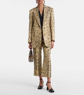 Snake-effect jacquard blazer | Dries Van Noten