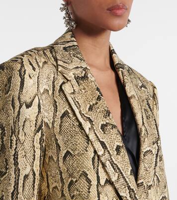 Snake-effect jacquard blazer | Dries Van Noten