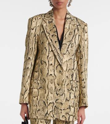 Snake-effect jacquard blazer | Dries Van Noten