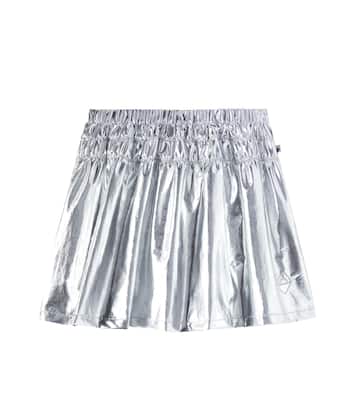 Printed shirred metallic shorts | Jellymallow