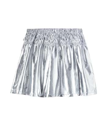 Printed shirred metallic shorts | Jellymallow