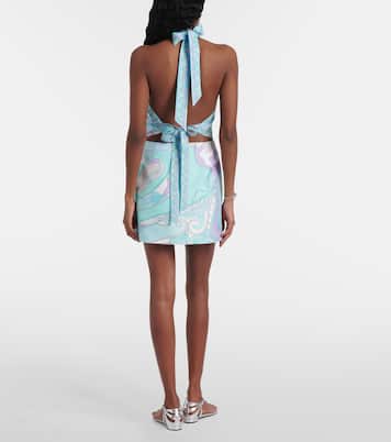 Minirock Orchidee aus Seiden-Twill | Pucci