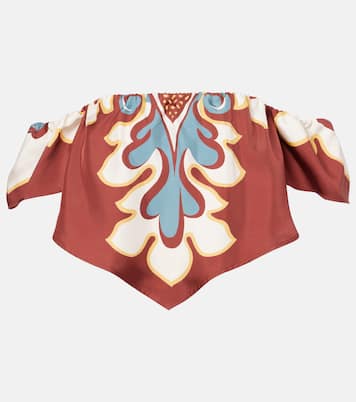 Off-Shoulder-Top Sand Dollar aus Seide | La DoubleJ