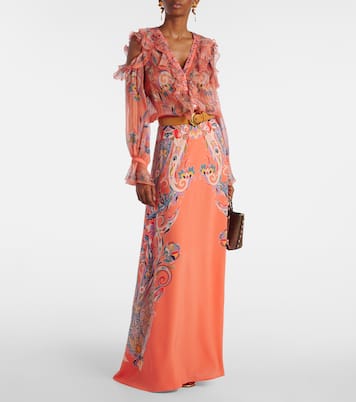 페이즐리 실크 맥시 스커트 | Etro