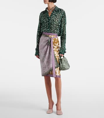 Scarfy 프린트 랩 스커트 | Dries Van Noten