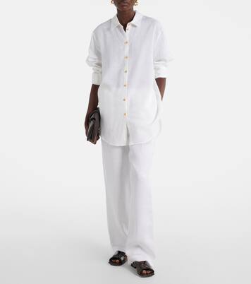 Aurelia linen wide-leg pants | Asceno