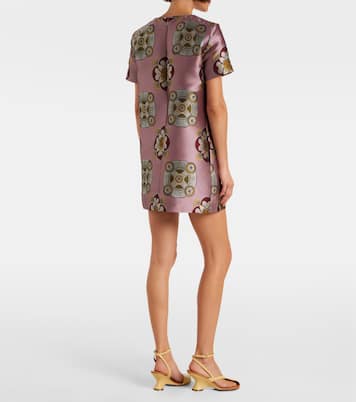 Swing satin jacquard minidress | La DoubleJ