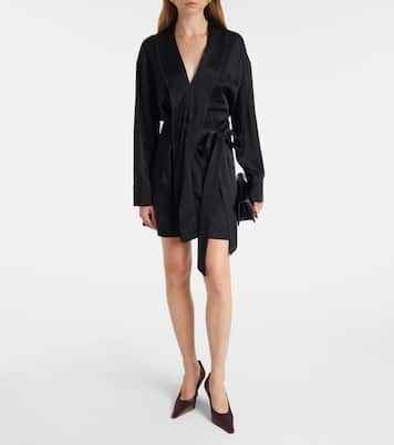 Vestido envolvente de satén | Victoria Beckham