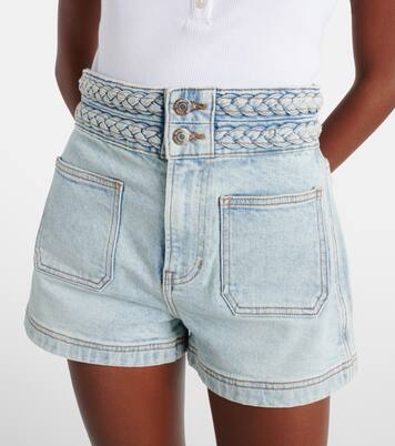 Elijah high-rise denim shorts | Veronica Beard
