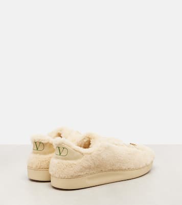 Royco VLogo suede-trimmed sneakers | Valentino Garavani