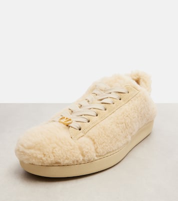 Royco VLogo suede-trimmed sneakers | Valentino Garavani