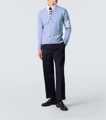 Cardigan 4-Bar en laine vierge | Thom Browne