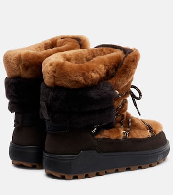 Chamonix shearling and suede snow boots | Bogner