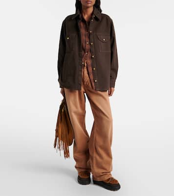 Chamonix shearling and suede snow boots | Bogner