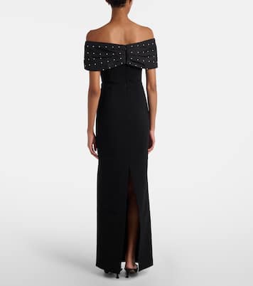 Vestido bustier de fiesta Ederson de crepé adornado | Rebecca Vallance