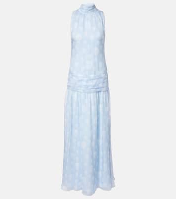 Skull silk maxi dress | McQueen
