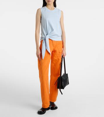 Embroidered high-rise straight jeans | JW Anderson